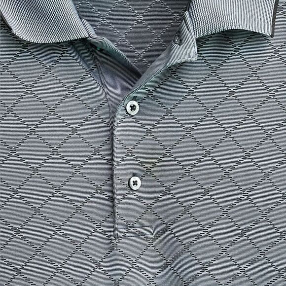 Roundtree & Yorke Performance Polo Shirt Gray Diamond 3XB - Picture 5 of 11